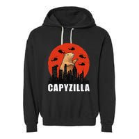 Capybara Funny Capybara Rodent Capyzilla Funny Garment-Dyed Fleece Hoodie