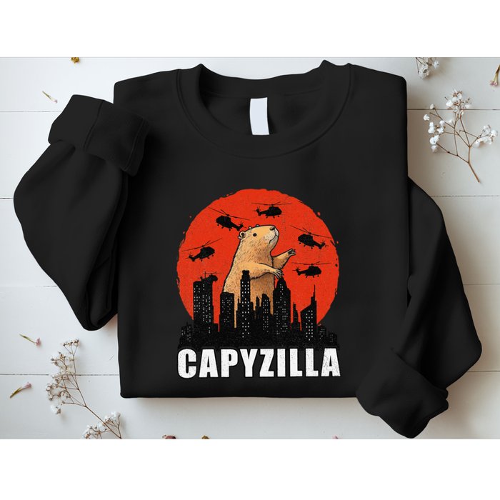 Capybara Funny Capybara Rodent Capyzilla Funny Sweatshirt