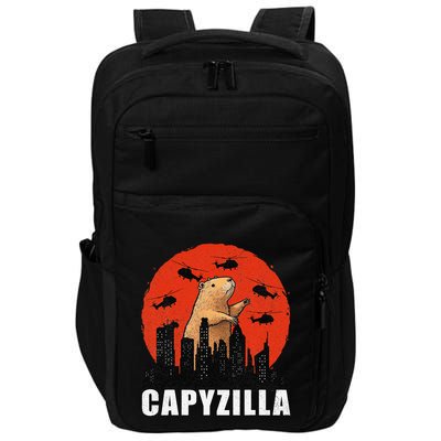 Capybara Funny Capybara Rodent Capyzilla Funny Impact Tech Backpack