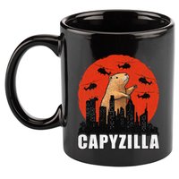 Capybara Funny Capybara Rodent Capyzilla Funny 11oz C Handle Ceramic Mug