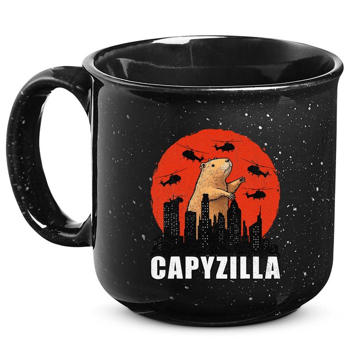 Capybara Funny Capybara Rodent Capyzilla Funny 15oz Campfire Ceramic Mug
