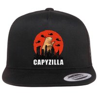 Capybara Funny Capybara Rodent Capyzilla Funny Flatbill Hat