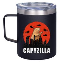 Capybara Funny Capybara Rodent Capyzilla Funny 12oz Stainless Steel Coffee Mug
