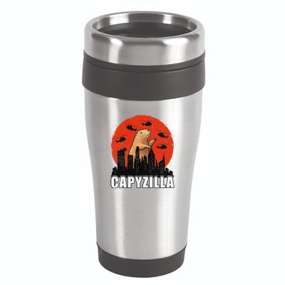 Capybara Funny Capybara Rodent Capyzilla Funny 16oz Travel Tumbler