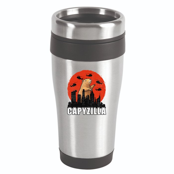 Capybara Funny Capybara Rodent Capyzilla Funny 16oz Travel Tumbler