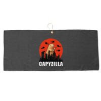 Capybara Funny Capybara Rodent Capyzilla Funny Large Microfiber Waffle Golf Towel