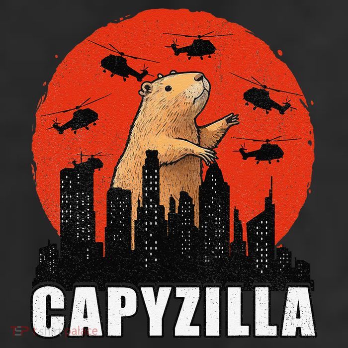 Capybara Funny Capybara Rodent Capyzilla Funny 25L Jumbo Tote