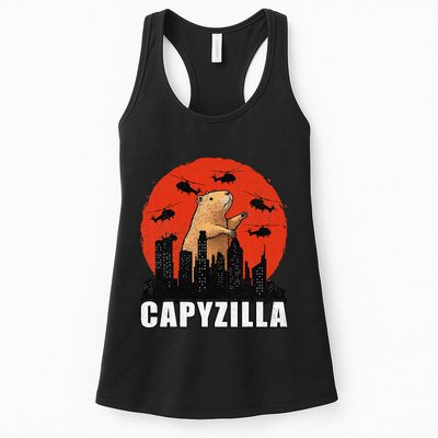 Capybara Funny Capybara Rodent Capyzilla Funny Womens Tank Top