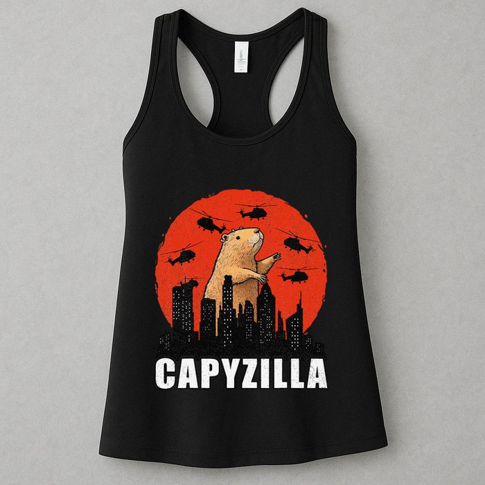 Capybara Funny Capybara Rodent Capyzilla Funny Womens Tank Top