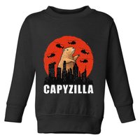 Capybara Funny Capybara Rodent Capyzilla Funny Toddler Sweatshirt