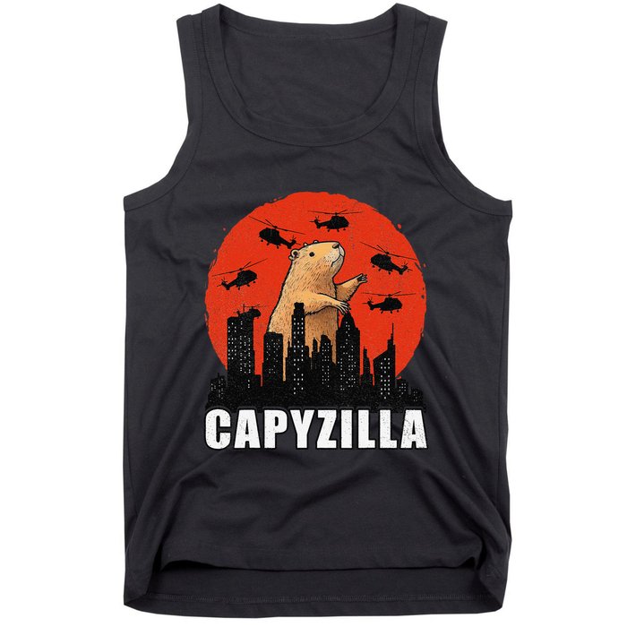 Capybara Funny Capybara Rodent Capyzilla Funny Tank Top