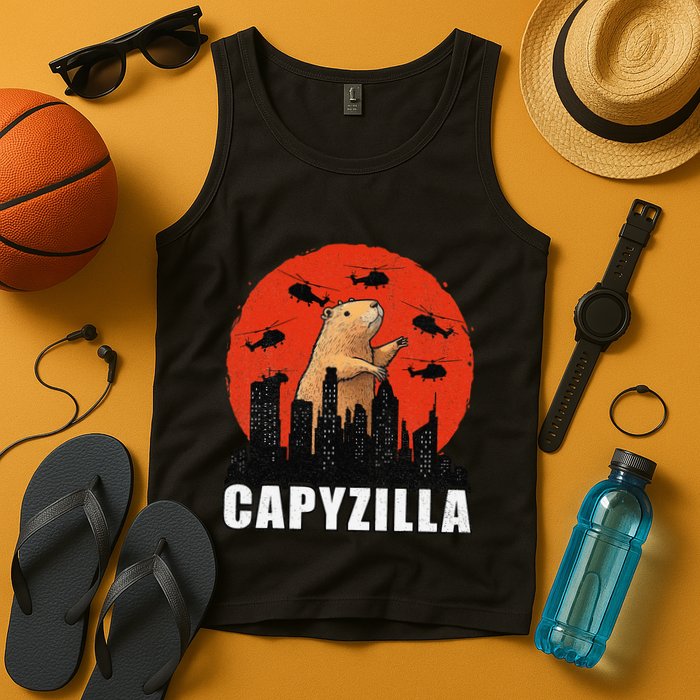 Capybara Funny Capybara Rodent Capyzilla Funny Tank Top