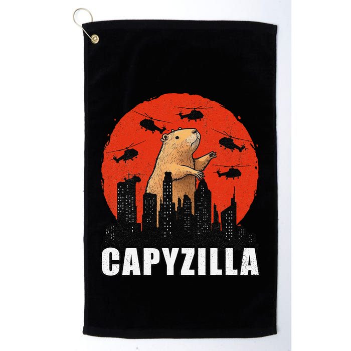Capybara Funny Capybara Rodent Capyzilla Funny Golf Towel