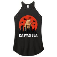 Capybara Funny Capybara Rodent Capyzilla Funny Women's Perfect Tri Rocker Tank