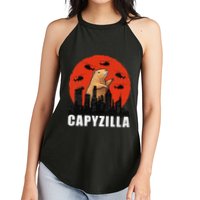 Capybara Funny Capybara Rodent Capyzilla Funny Women's Perfect Tri Rocker Tank