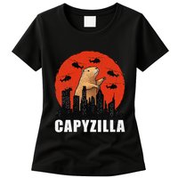 Capybara Funny Capybara Rodent Capyzilla Funny Womens T-Shirt