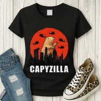 Capybara Funny Capybara Rodent Capyzilla Funny Womens T-Shirt