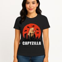Capybara Funny Capybara Rodent Capyzilla Funny Womens T-Shirt