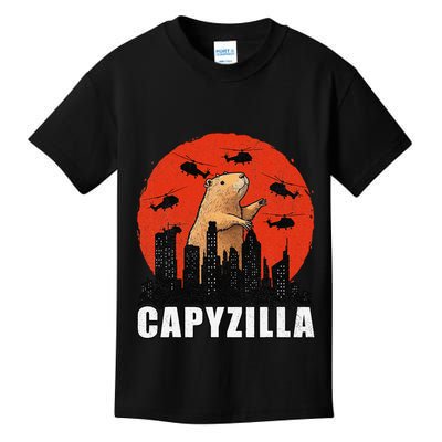 Capybara Funny Capybara Rodent Capyzilla Funny Kids T-Shirt