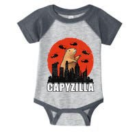 Capybara Funny Capybara Rodent Capyzilla Funny Infant Baby Jersey Bodysuit
