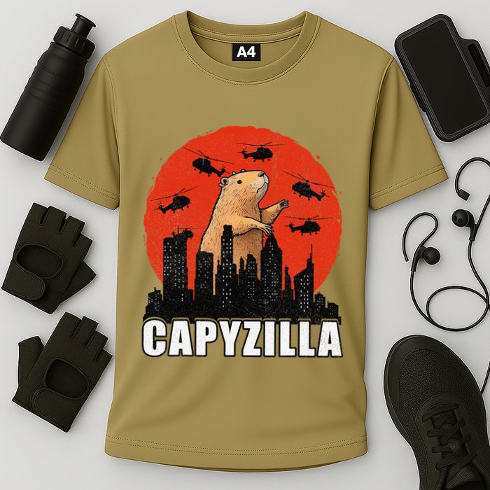 Capybara Funny Capybara Rodent Capyzilla Funny Performance Shirt