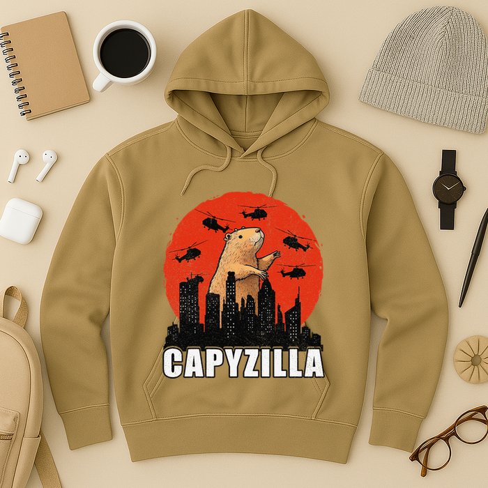 Capybara Funny Capybara Rodent Capyzilla Funny Hoodie