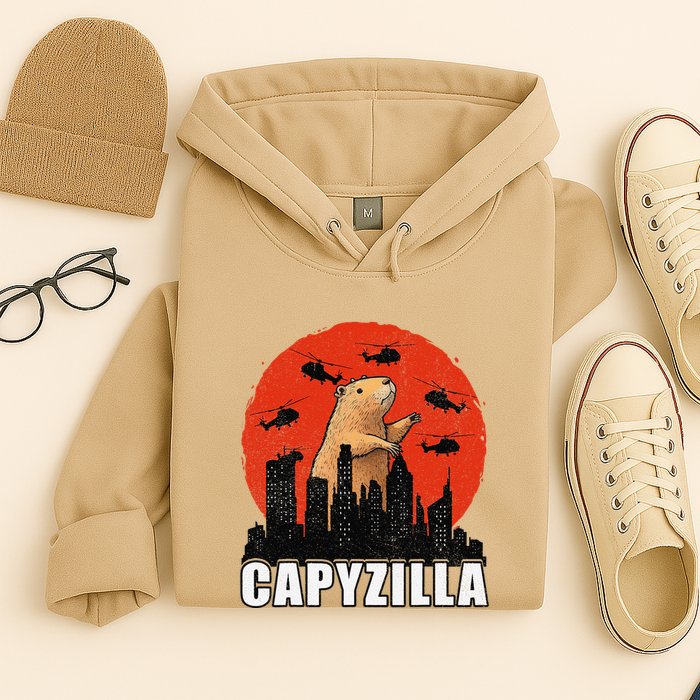 Capybara Funny Capybara Rodent Capyzilla Funny Hoodie