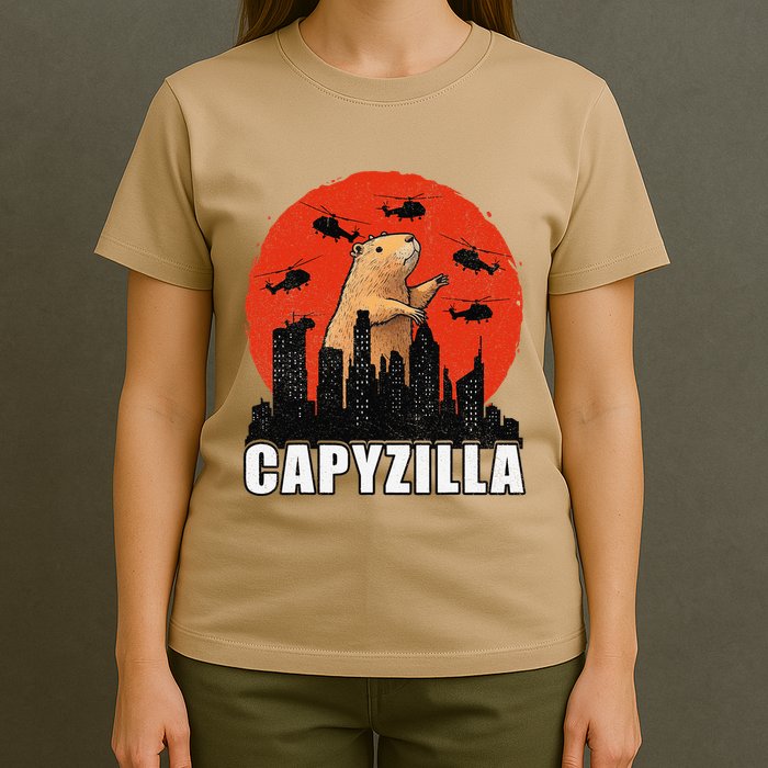 Capybara Funny Capybara Rodent Capyzilla Funny T-Shirt
