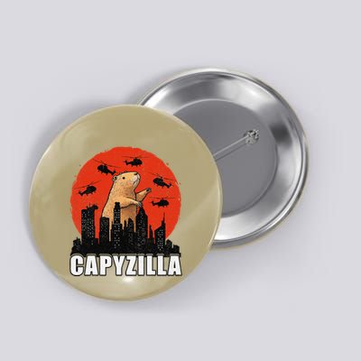 Capybara Funny Capybara Rodent Capyzilla Funny Button