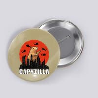 Capybara Funny Capybara Rodent Capyzilla Funny Button