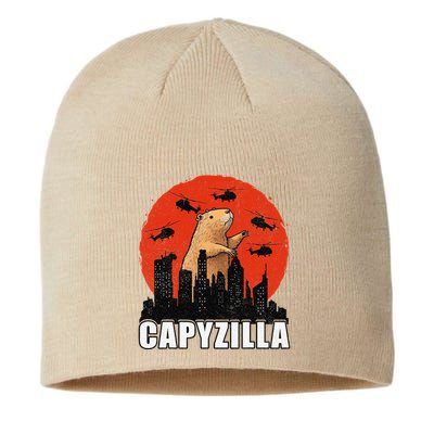 Capybara Funny Capybara Rodent Capyzilla Funny Sustainable Beanie