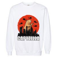 Capybara Funny Capybara Rodent Capyzilla Funny Garment-Dyed Sweatshirt