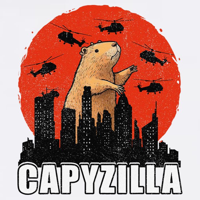 Capybara Funny Capybara Rodent Capyzilla Funny Garment-Dyed Sweatshirt