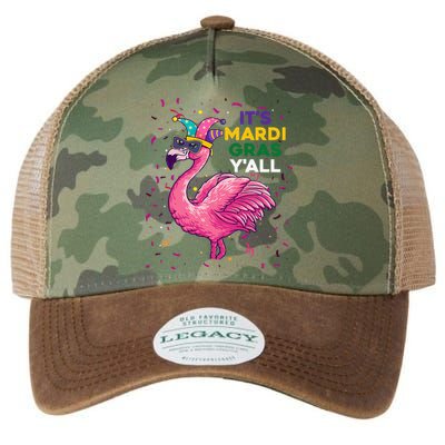 Cute Flamingo Clown Crown Mardi Gras Legacy Tie Dye Trucker Hat