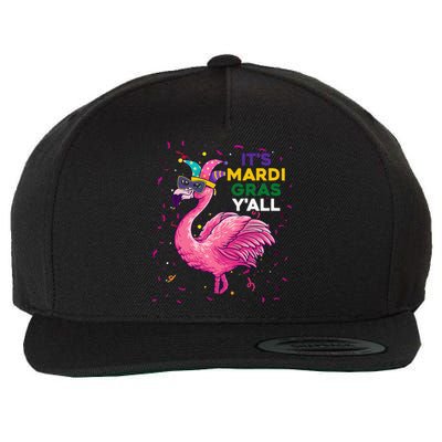 Cute Flamingo Clown Crown Mardi Gras Wool Snapback Cap