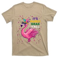 Cute Flamingo Clown Crown Mardi Gras T-Shirt