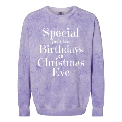 Cute Funny Christmas Eve Birthday December 24th Birthday Colorblast Crewneck Sweatshirt