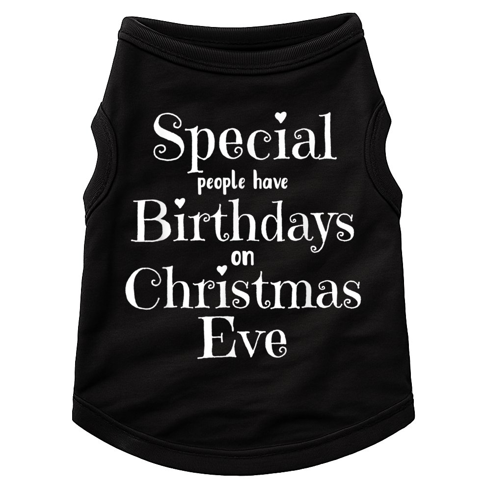 Cute Funny Christmas Eve Birthday December 24th Birthday Doggie Tank