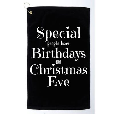 Cute Funny Christmas Eve Birthday December 24th Birthday Golf Towel