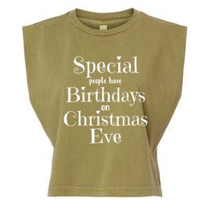 Cute Funny Christmas Eve Birthday December 24th Birthday Garment-Dyed Women's Muscle Tee