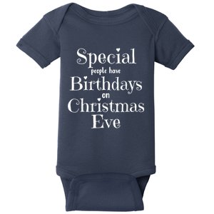 Cute Funny Christmas Eve Birthday December 24th Birthday Baby Bodysuit