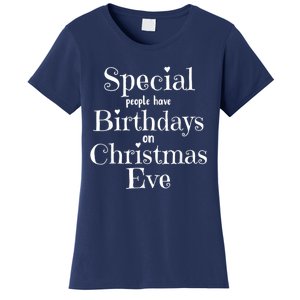 Cute Funny Christmas Eve Birthday December 24th Birthday Women's T-Shirt