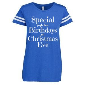 Cute Funny Christmas Eve Birthday December 24th Birthday Enza Ladies Jersey Football T-Shirt