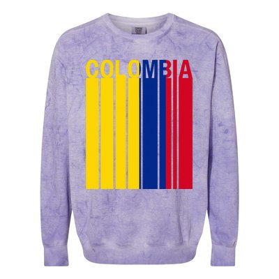 Colombia Flag Colorblast Crewneck Sweatshirt