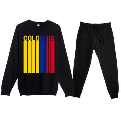 Colombia Flag Premium Crewneck Sweatsuit Set