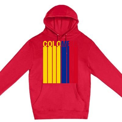 Colombia Flag Premium Pullover Hoodie