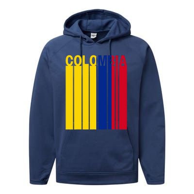 Colombia Flag Performance Fleece Hoodie