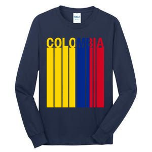 Colombia Flag Tall Long Sleeve T-Shirt