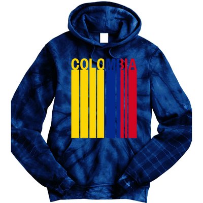 Colombia Flag Tie Dye Hoodie