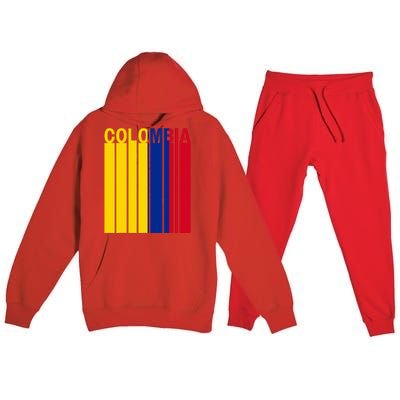 Colombia Flag Premium Hooded Sweatsuit Set